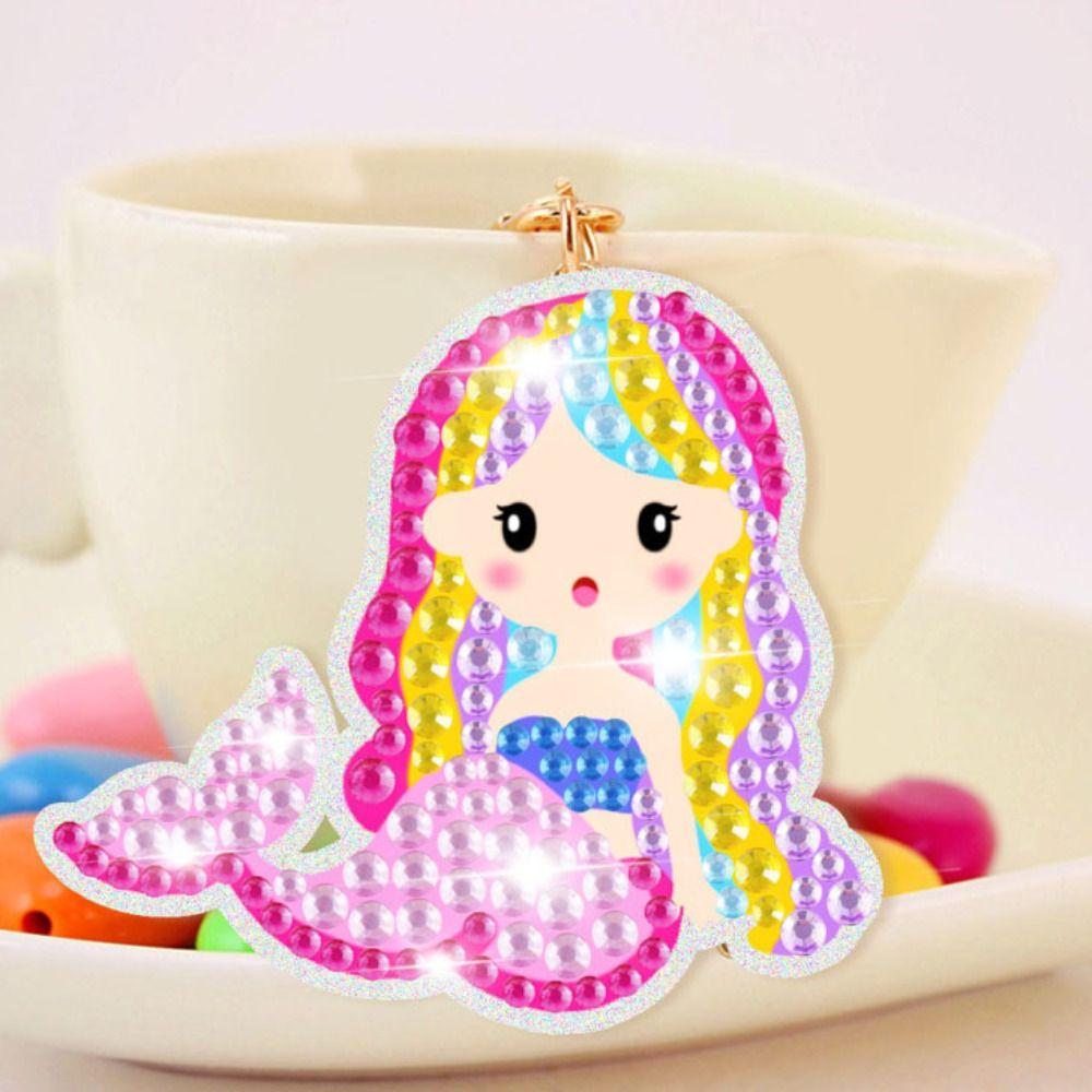 Cartoon-Design Malset Handgemachtes Bastel-DIY Schlüsselanhänger Anhänger Kinderkunst