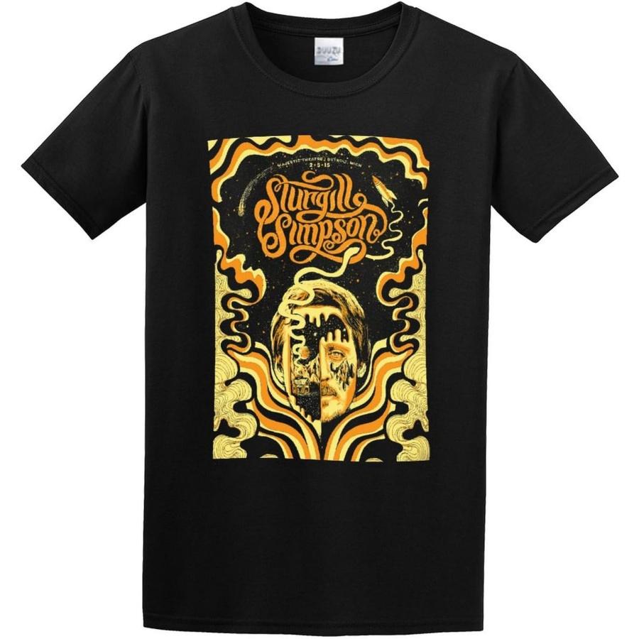 

HOUQUAN Sturgill Simpson Country Music Men T-Shirt Mens Tops Casual Short Tees Black XXXXXL чорний