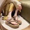 Internet Celebrity Super Fire Slippers Women's Summer Wear 2025 New Set of Toes Thick-soled Non-slip Sandals Seaside Beach Roman Sandals