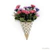 1 Pcs Flower Basket Vase Rattan Wall Hanging Pot Planter Rattan Vase Basket Decor Wall-mounted Wrought Iron Natural Wicker