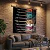 Guitar Collection Diversity Printed Tapestry, Wall Hanging,Livingroom, dormitory, Large Wall Decor, Fabric Decor Fan Birthday Gifts