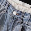 Women's Vintage High-Waist Jeans: Elastic Solid Denim Harem Pants, Oversize Fashion Style, Plus Size Up To 6XL