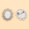 7 Styles 18x25mm Gem Brooch & Pendant Base Holder for DIY Accessories
