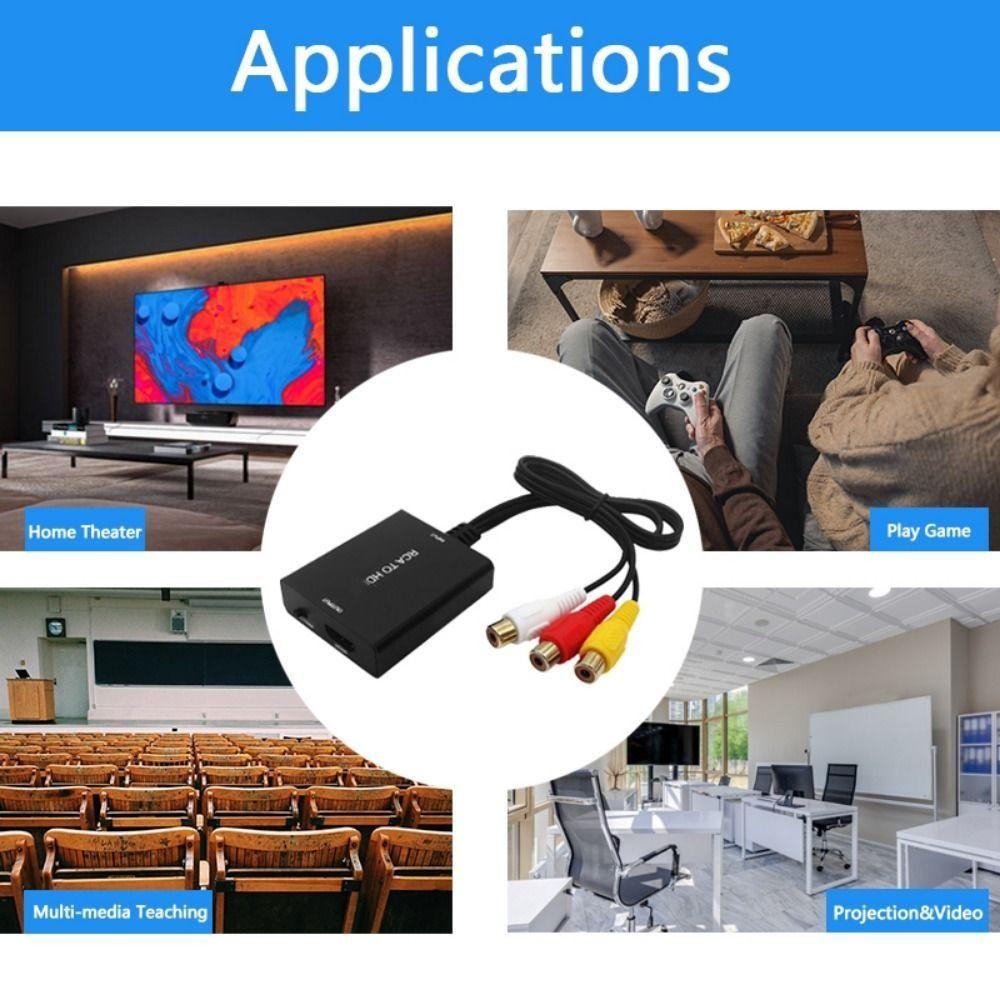 TV Game Support PAL NTSC 1080P 3 RCA RCA To HD Converter AV To HD Cable CVBS Composite