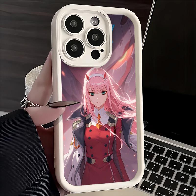 Phone Case for iPhone 17 Air 16E 15 16 Pro Max Darling Zero Two 02 Anime Cover 14 Plus 13 12 Mini Soft Shell Silicone Fundas