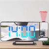 Projection Alarm Clock Digital Mirror Clocks with 180 degrees  Rotatable Projector RGB Color Digital LED Display 6   Display Brightness Dual Alarm