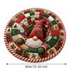 3D Special-shaped Christmas Round Carpet Imitation Cashmere Santa Claus Floor Mat  Home Decor