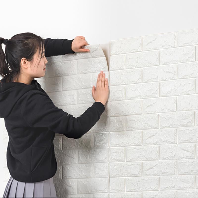 1-30 Stück 35cmx30 3D Wandpaneele Aufkleber Tapete DIY Wasserdicht für Wohnzimmer Schlafzimmer Küche Hintergrunddekoration