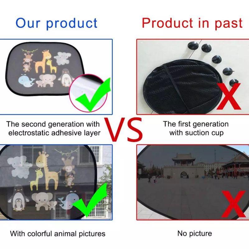 Summer Cartoon Car Sun Shades Shield Cover Car Sunscreen Curtain For Rear and Side Window Baby Kids UV Protection