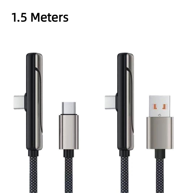 240W Fast Charging USB C Cable Built-in Phone Stand Wear-resistant Braided Nylon Data Cord for Home Outdoor Use