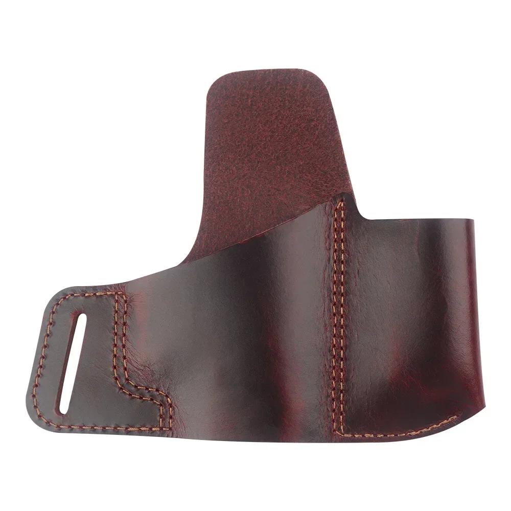 Gun Holster Genuine Leather Concealed Carry Gun Holster with Mag Pouch Fit for 17 Springfield XD & XDS Most 1911 Style Handguns