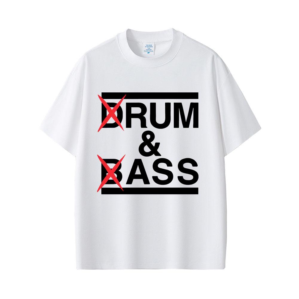 Drum and Bass Funny Meme T Shirts Rum and Ass Lovers Jokes Short Sleeve Men Casual Cotton T-shirt Men's Fashion Oversized Tshirt