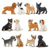 TOYMANY Dog Figure Mini Animal Dog Realistic Animal Miniature Popular Animal Birthday New Ages 6 and Up 12-Piece Set, Figures, Models, Models, Models,