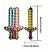 Pixel Style Inflatable Gemstone Sword Props - Safe Fun Kids Toy Weapon Parent-Child Interactive Supplies Perfect Birthday Gifts