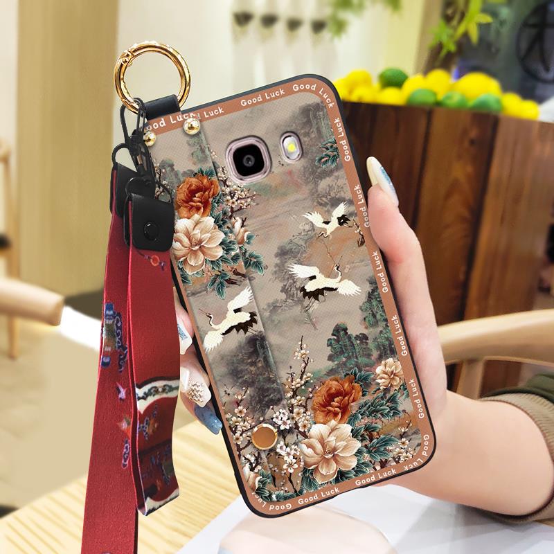 For Mom Kickstand Phone Case For Samsung Galaxy J510/J5 2016/J5108 Waterproof Dirt-resistant Wrist Strap Lanyard Fashion
