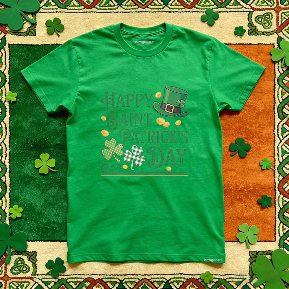 Saint Patrick funny printed T shirt Unisex green Retro cotton Casual festival lucky Irish Adult Party tee