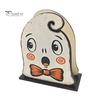 Cartoon Style Ornament Halloween Wooden Napkin Holder, Ghost Mummy Pumpkin Gothic Cute Table Decor Rustic Tabletop Tissue Dispenser for Farmhouse