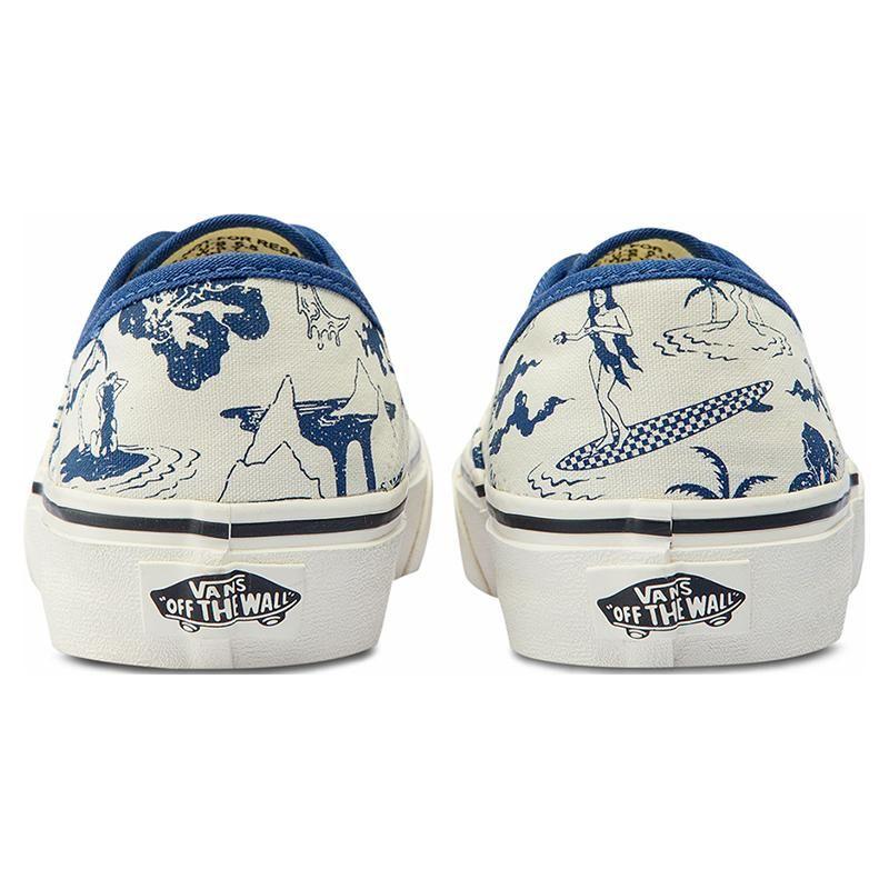 Vans Authentic Low Top Skate Shoes Unisex Sneakers Off-White Blue VN0A5HYPAXV
