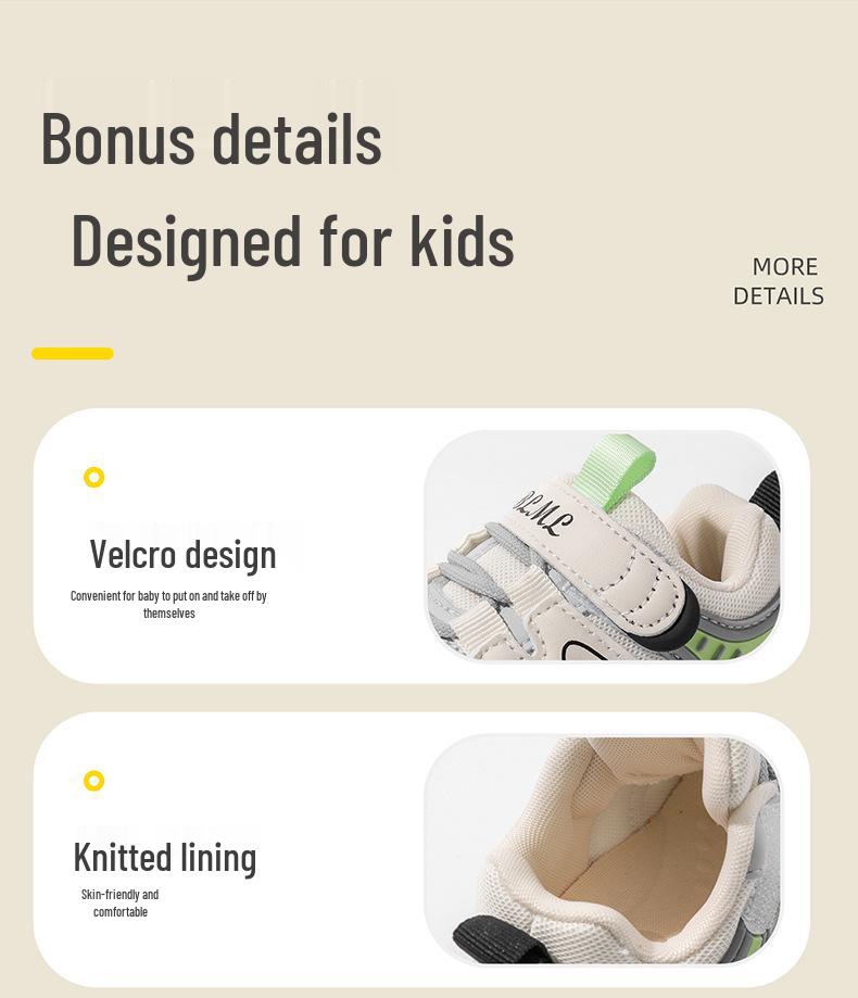 2025 Autumn Toddler Girls' Breathable Non-Slip First Walking Shoes