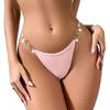 Tanga G-String Femei Fără Cusături Sexy Talie Joasă T-back Lenjerie Intimă Cheeky Chiloți cu Sclipici și Lanț Metalic în Formă de Inimă
