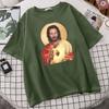 Funny Jesus Keanu Reeves Give You Heart Print Tshirts Fashion Men T Shirt HipHop Brand TShirt Summer Male Causal Tshirts