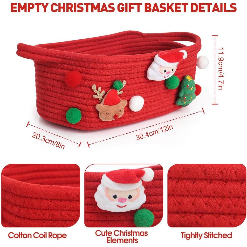 Christmas Basket Decorative Christmas Hamper Hamper Box Treats Decoration For Celebration Party Birthday Housewarming Women