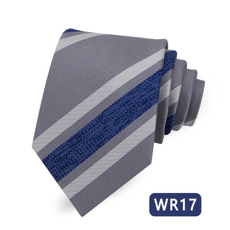 Men s Fashion Striped Jacquard Polyester Tie