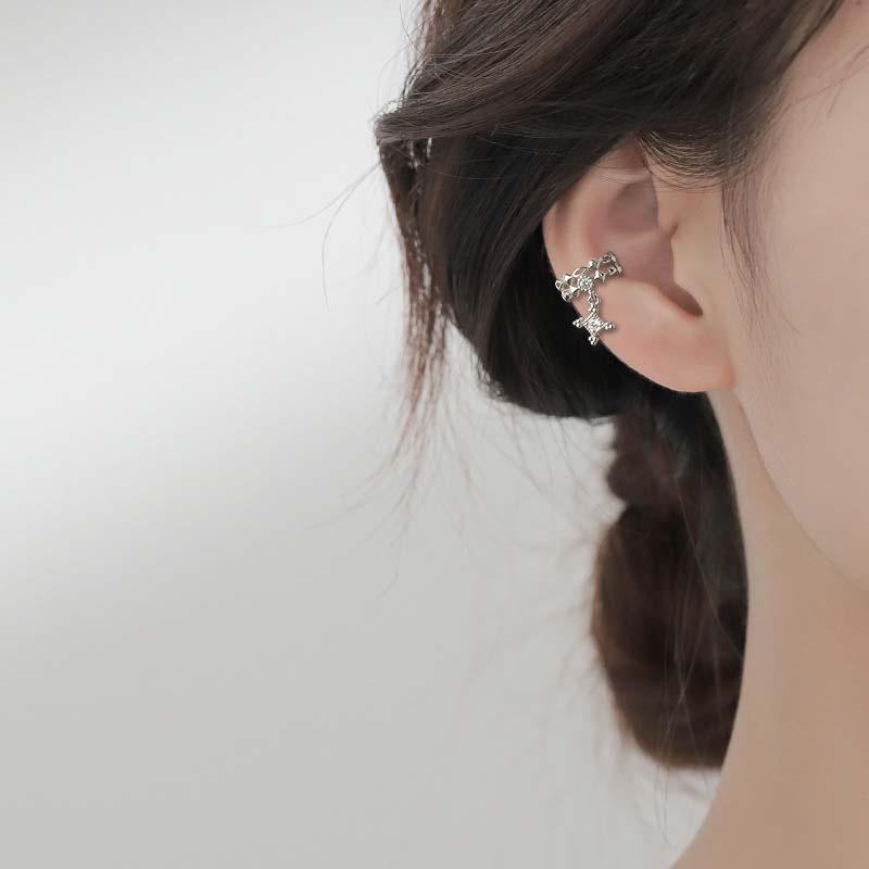 Sternenhimmel Perlenquaste Ohrhaken mit Zirkonia – Kein Piercing erforderlich