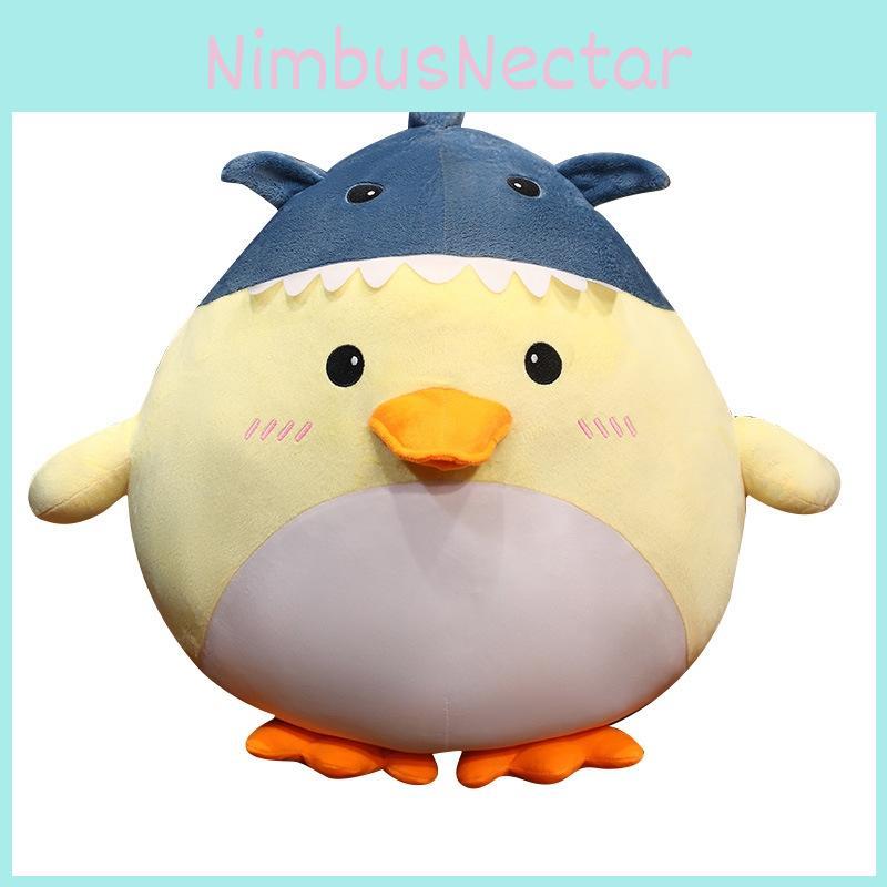 Soft And Cute Cartoon Shark Duck Plush Toy For Kids Office Chair And Nap Time Animal Stuffed Doll