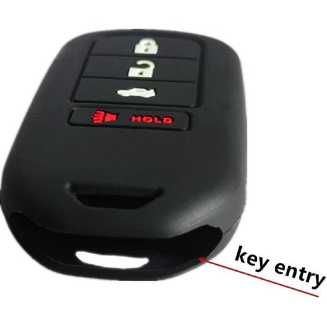 Silicone Smart Key Fob Cover Remote Case Keyless Protector Jacket for 2013- Honda Accord Civic Crosstour CR-V CR-Z Fit ight Odyssey Pilot Ridgeline