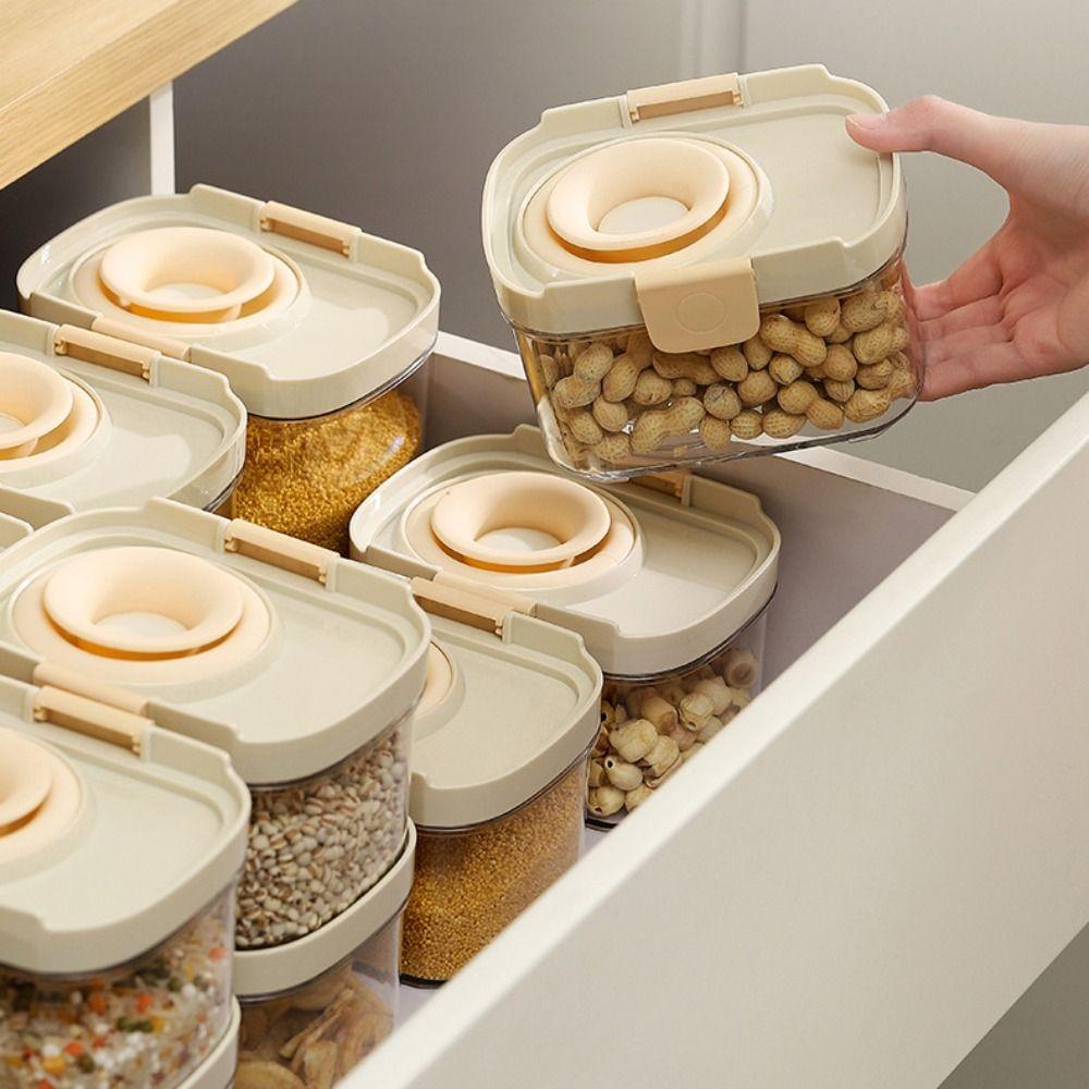 Stackable Sealed Food Storage Box Plastic Food Storage Container New Kitchen Storage Jars  Kitchen
