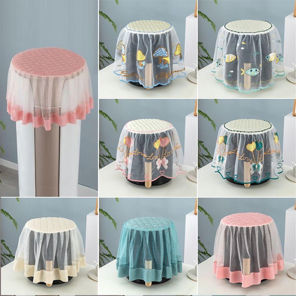 Delicate Lace Air Fryer Dust Cover Round Pastoral Style Cooker Protector Appliances Dustproof Cover Rice Cooker