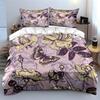 Elegant illustration of butterfly and roses Bedding Set for Kids Luxury Gift 3pcs Digital Print Comforter Set Soft Comfortable