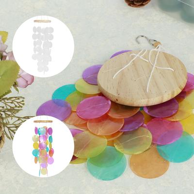 Carillons éoliens en coquillages faits à la main Carillons éoliens en coquillages suspendus Carillons éoliens en coquillages colorés/blancs Carillons éoliens d'extérieur délicats Étanche