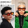 hexagonal and chunky black 90s style eyeglasses [SHEEN KELLY] Retro, thick, sunglasses, men's women's fashion, oversized, sunglasses,