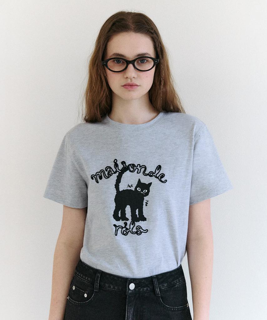 ROLAROLA Maison Rola Cat Friends T-Shirt Gray