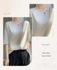 Women's Short Sleeve Satin Top - High-End Summer T-Shirt