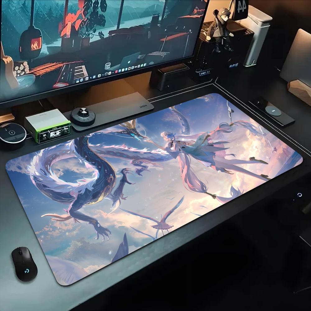 Jinhsi Wuwa Mouse Pad 500X1000 Mm Large Gaming Mousepad Gamer XL Rubber Otaku Keyboard Pad Laptop Desk Mat
