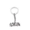Merry Christmas Keychain Letter Charm Holiday Key Holder 28mm Ring