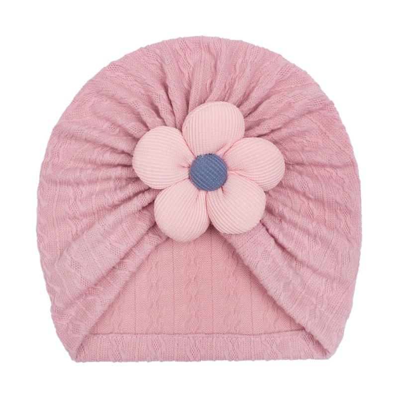 Autumn New Baby Solid Color Jacquard Hat, Baby Soft and Comfortable Flower Hat, Baby Hat