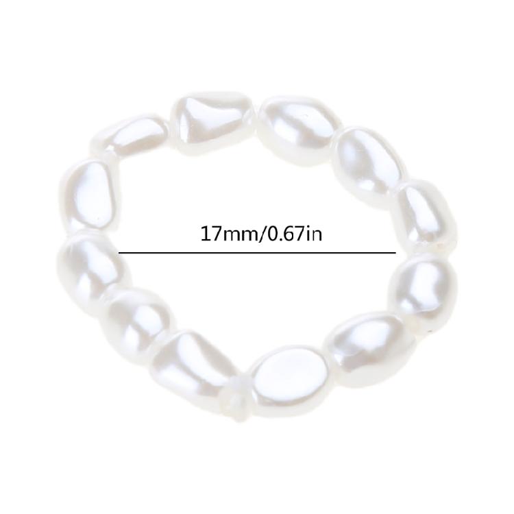 Fashion Irregular Ring Freshwater Pearl Beads Rings For Women Birthday Gift