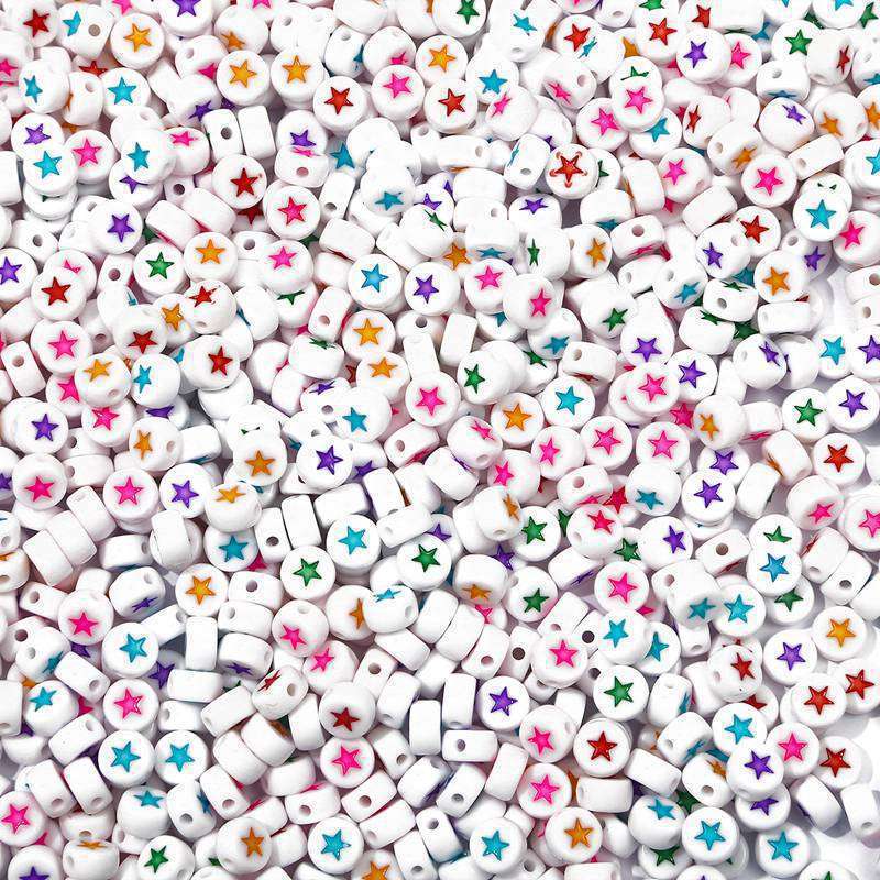 4 * 7Mm Acrylic Letter Bead Flat Bead Handmade Diy Children'S Early Education Beaded Jewelry Accessories Bracelet