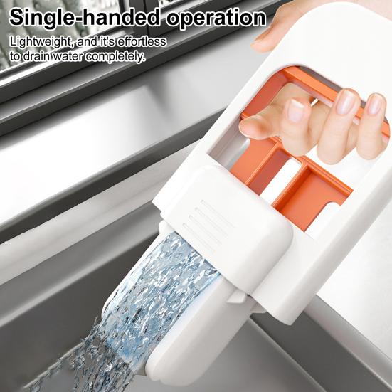 1Pcs Mini Foldable Desktop Mop Lightweight Design Water Absorption One-Handed Use Portable Mini Cleaning Sponge Mop