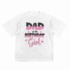 Dad Of The Birthday Girl Polka Heart Short Sleeve Tee 100 Cotton Tshirt