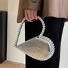 Hochwertige leichte Luxus-Handtasche in Herzform, mit Diamanten besetzte Love Bag mit Strasssteinen für Damen