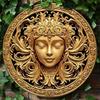 Golden Buddha 2D Flat Wall Art for Home Office Kitchen Cafe Decor