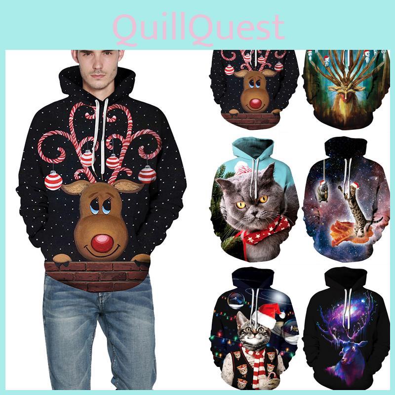 Unisex Christmas 3d Graphic Print Hoodie Sweatshirt With Soft And Comfortable Material