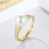 Pearl Ring 925 Silver Jewelry Accessories Open Finger Rings for Women Wedding Birthday Engagement Promise Party Gift Wholesale