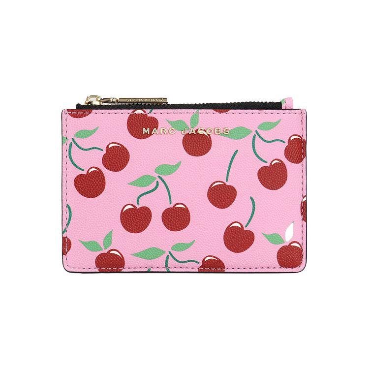 

Marc Jacobs Cherry Print Cute Leather Wallet Card Holder Women wallet Pink S101M06SP21-961 Basic Set (Bag+Tag)
