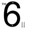 Wall Mount Address Number 3D House for Outside, Modern 0-9 Floating Numbers, Outdoor Mounted Numbers Weather-proof Metal Sign Door, Mailbox,